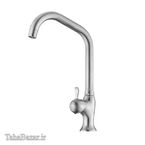 شیر ظرفشویی کاویان مدل اهرمی تیدا استیل جنس آلیاژ برنج