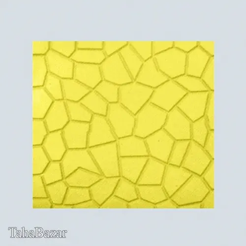 کفپوش بتنی پارسیان مدل MV224 طرح نگینی زرد سایز 40*40