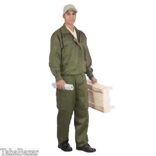 لباس کار کارگری مدل سپند زیتونی خادم