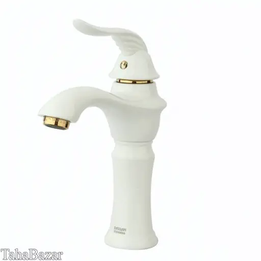 شیر روشویی راسان مدل پریمو سفید طلایی