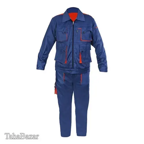 لباس کار یونکس مهندسی ست ورک آبی کاربنی نارنجی سایز L