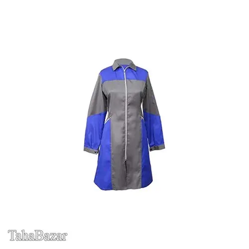 مانتو کار زنانه یونکس سیلوری طوسی آبی سایز48