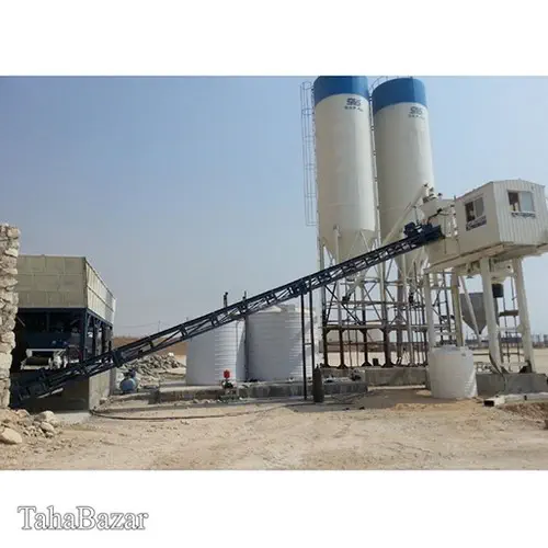 بچینگ پلانت فیدری نواری تویین شفت با ظرفیت تولید 120مترمکعب 