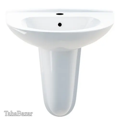 کاسه روشویی سرامیکی مدلنیم پایه آیچینی نام درجه 2