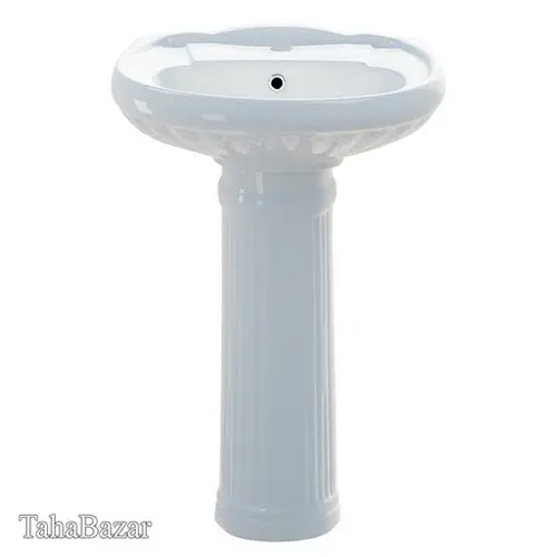 کاسه روشویی سرامیکی مدل پایه دار زهره چینی نام درجه 2 متوسط