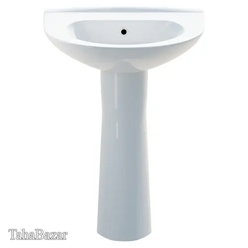 کاسه روشویی سرامیکی مدل پایه دار آی چینی نام درجه 2 متوسط