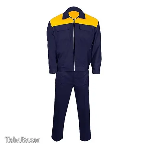 لباس کار یونکس ایران خودرویی سرمه ای زرد سایزM