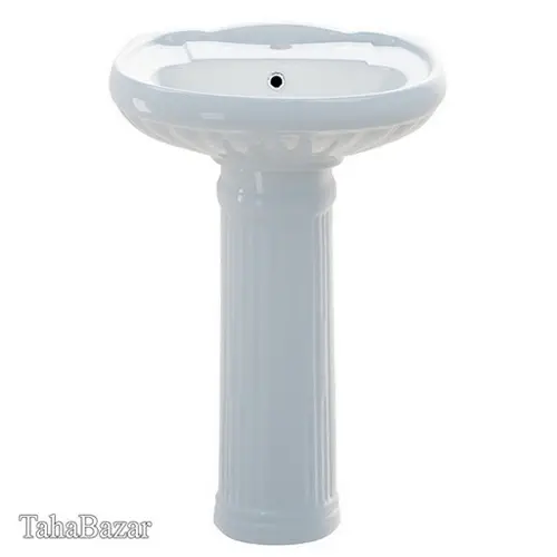 کاسه روشویی سرامیکی مدل پایه دار زهره چینی نام درجه 3 متوسط