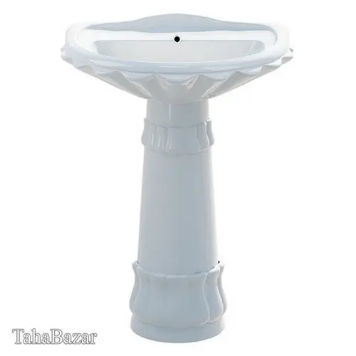 کاسه روشویی سرامیکی مدل پایه دار زحل چینی نام درجه 3 بزرگ