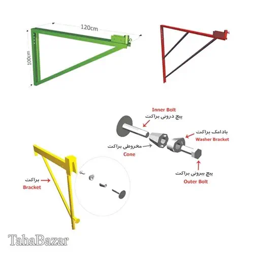 براکت بتن ریزی برند قالب بتن تبریز صنعت