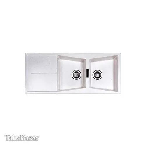 سینک ظرفشویی توکار گرانیتی گرانیکو مدل G 880 رنگ سفید