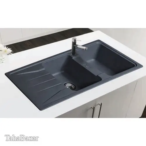 سینک ظرفشویی توکار گرانیتی گرانیکو پلاس مدل G 960 رنگ کرم روشن