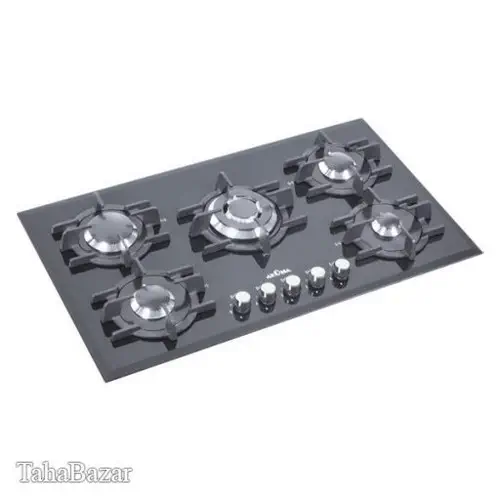اجاق گاز رومیزی شیشه5 شعله آروما مدل H 146 مشکی