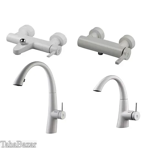 ست شیرآلات  اهرمی kwc مدل زو سفید