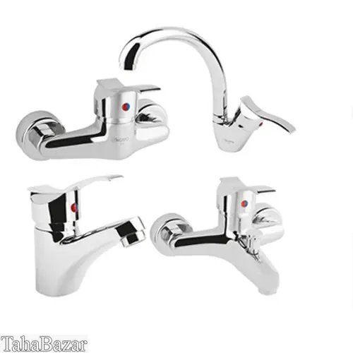 ست شیرآلات کسری مدل باران کروم