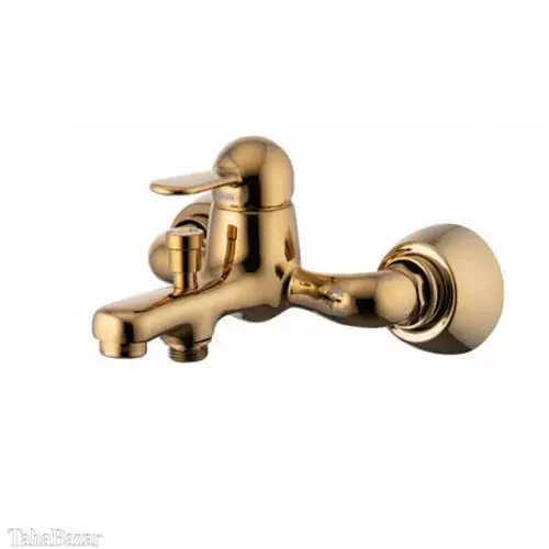 شیر حمام درخشان مدل هوکا گلد مات