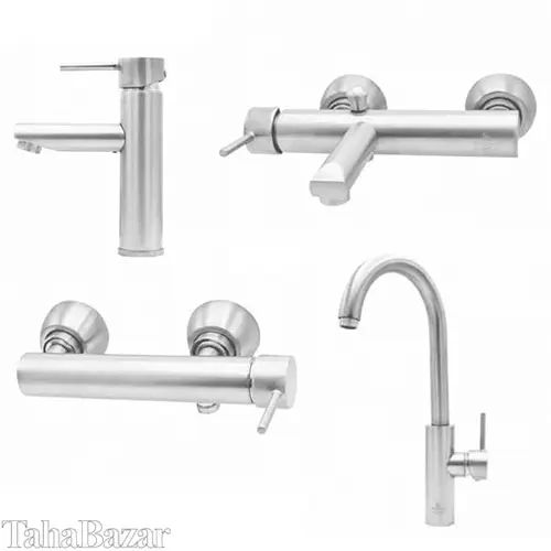 ست شیرآلات تهران برنز مدل تنسو کروم مات