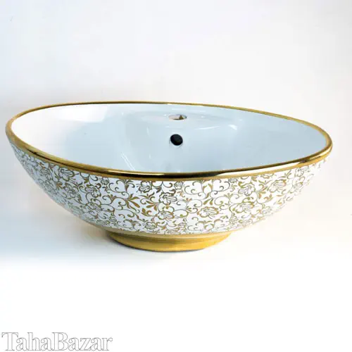 روشویی روکابینتی کوت ایران مدل soren 527 سفید طلایی