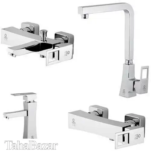 ست شیرآلات اهرمی تپس مدل فلت رز کروم 