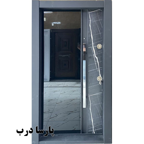 درب ضد سرقت پارسا درب مدل شیشه سنگ 