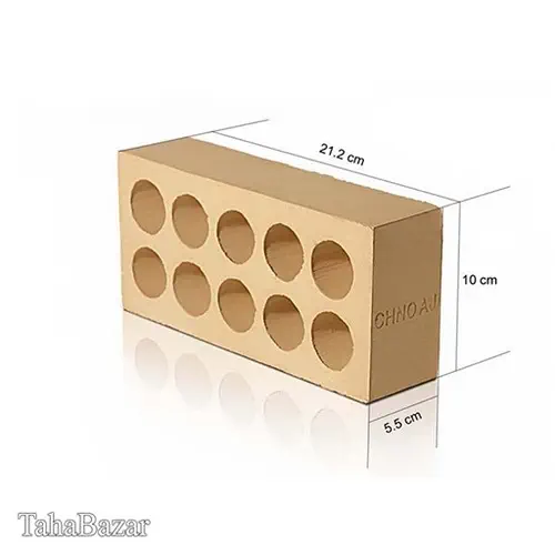 آجر نما گلبهی 5/5 سانتی10سوراخه به صورت فله و بسته بندی تکنوآجر