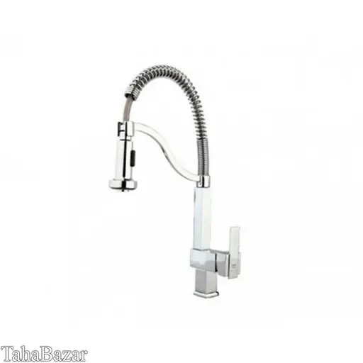 شیر ظرفشویی اهرمی راسان مدل باران فلت کروم