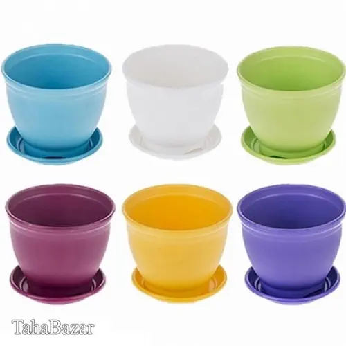 گلدان رنگی 30 سانتیمتری مدل 3030 بسته شش عددی شش رنگ کد1