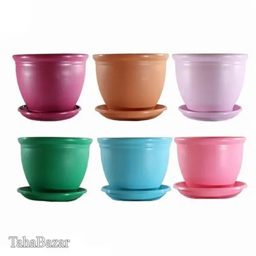 گلدان رنگی 30 سانتیمتری مدل 3030 بسته شش عددی شش رنگ کد2