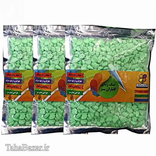 ماسه طبیعی سنگ رنگی الوان سایز چهار گلباران سبز