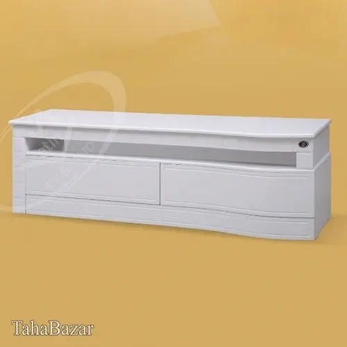 میز تلویزیون متین میز آریا مدل سفید هایگلاس R806
