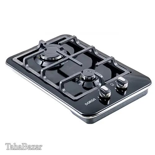 اجاق گاز رومیزی درسا 2 شعله لعابی مشکی مدل تانيا