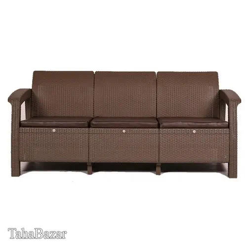 مبل حصیری سه نفره بابل سفید 205