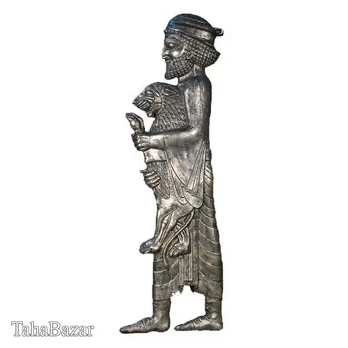 هدیه آورعيلامی فایبر(شيربه دست)تندیس و پیکره شهریارFG640