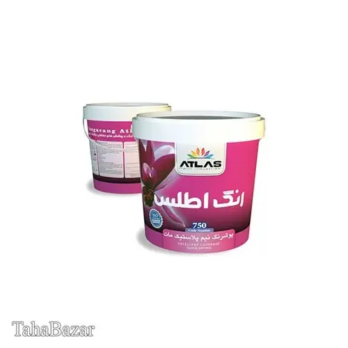 پوشرنگ نیم پلاستیک مات رنگارنگ اطلس 2/5گالنی کد750