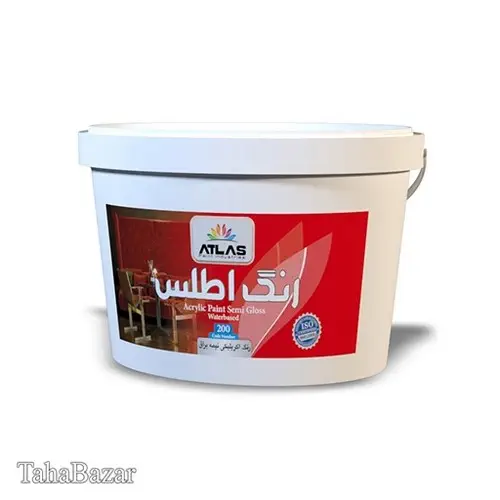 رنگ اکریلیک نیمه براق رنگارنگ اطلس 2/5 گالنی