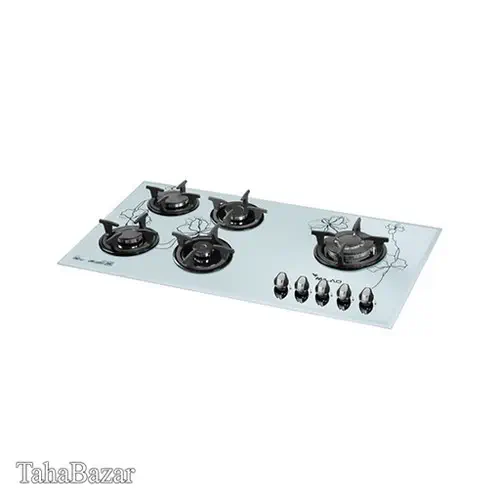 اجاق گاز شیشه ای رومیزی 5 شعله میلان مدل G69