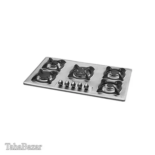 اجاق گاز استیل رومیزی 5 شعله میلان مدل S19
