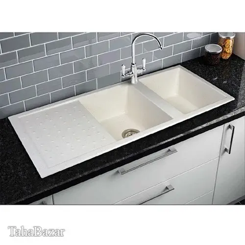 سینک ظرفشویی توکار گرانیتی گرانیکو مدل G 820 رنگ کرم تیره
