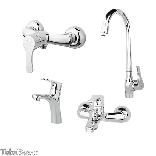 ست شیرآلات راسان مدل صدف کروم