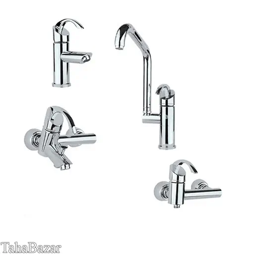 ست شیرآلات راسان مدل تیتانیوم کروم