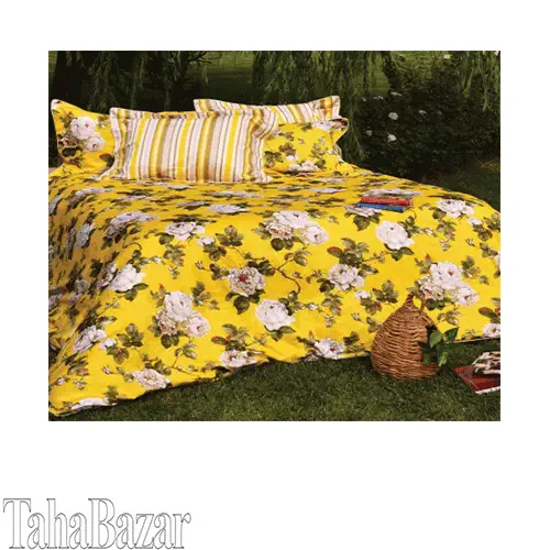سرویس لحاف دونفره 3 تکه نچرال زرد لایکو