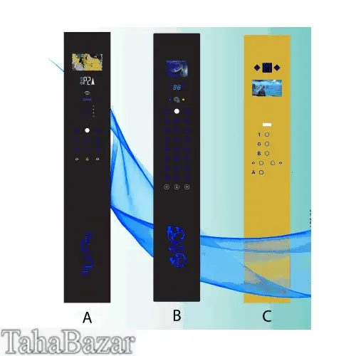 شستی کابین آسانسور روکار تاچ عرض35 آلومین لیفت 2 متری