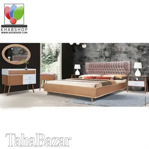 سرویس خواب دو نفره گرند چوب مدل فلامینگو