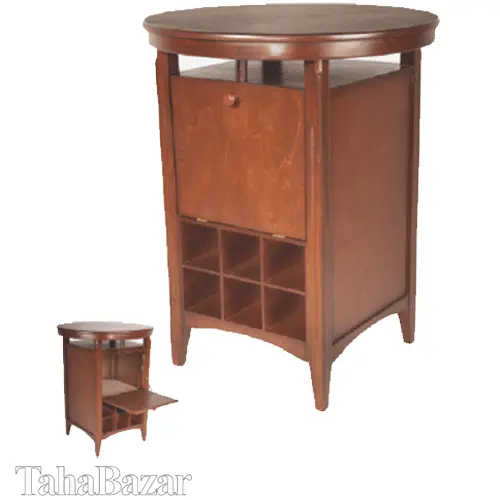 میز تلفن چوب رنگ اخوان مدل B 800