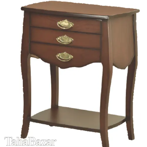 میز تلفن چوب رنگ اخوان مدل 14