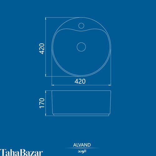 روشویی روکابینتی مدل الوند