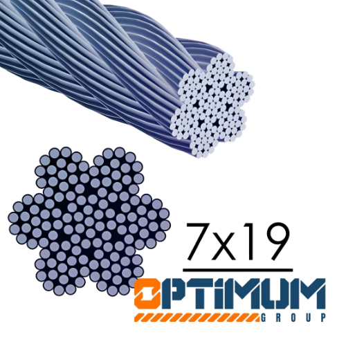 سیم بکسل دستگاه های بدنسازی Dyaco 7x19