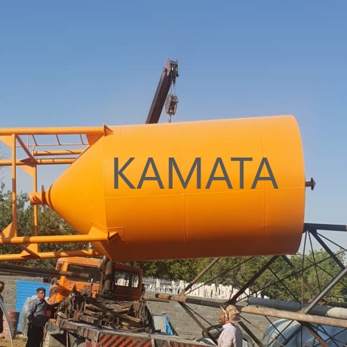 سیلوی ذخیره سیمان 20 تنی کاماطا | نو با پایه خود ایستا 